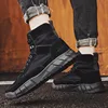 Men's High-top Military Boots Outdoor Sports and Leisure Walking Shoes Wear-resistant Non-slip Walking Shoes Zapatillas Canvas ► Photo 3/5