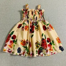 Весенне-летнее платье с принтом для девочек, платья для маленьких девочек ростом 90-150 см