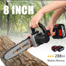 Makita – scie à chaîne électrique Rechargeable, 8 pouces, 2100W, moteur sans balais, coupe bois, outil électrique pour le jardinage et la bûche, avec batterie