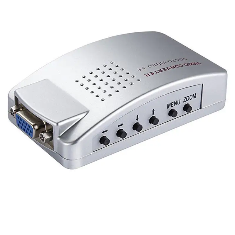 VGA to BNC S-Video Converter Box Adapter Coaxial Video Out |