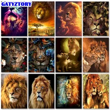 

GATYZTORY Lion Paint By Number For Adults Pictures By Numbers Kits Animal Hand Painted Art Drawing On Canvas Gift Home Decor
