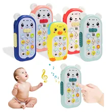 Baby Gutta-percha Toy Face Changing Music Mobile Phone Baby Toys Sleeping Artifact Simulation Telephone Early Educational Toy