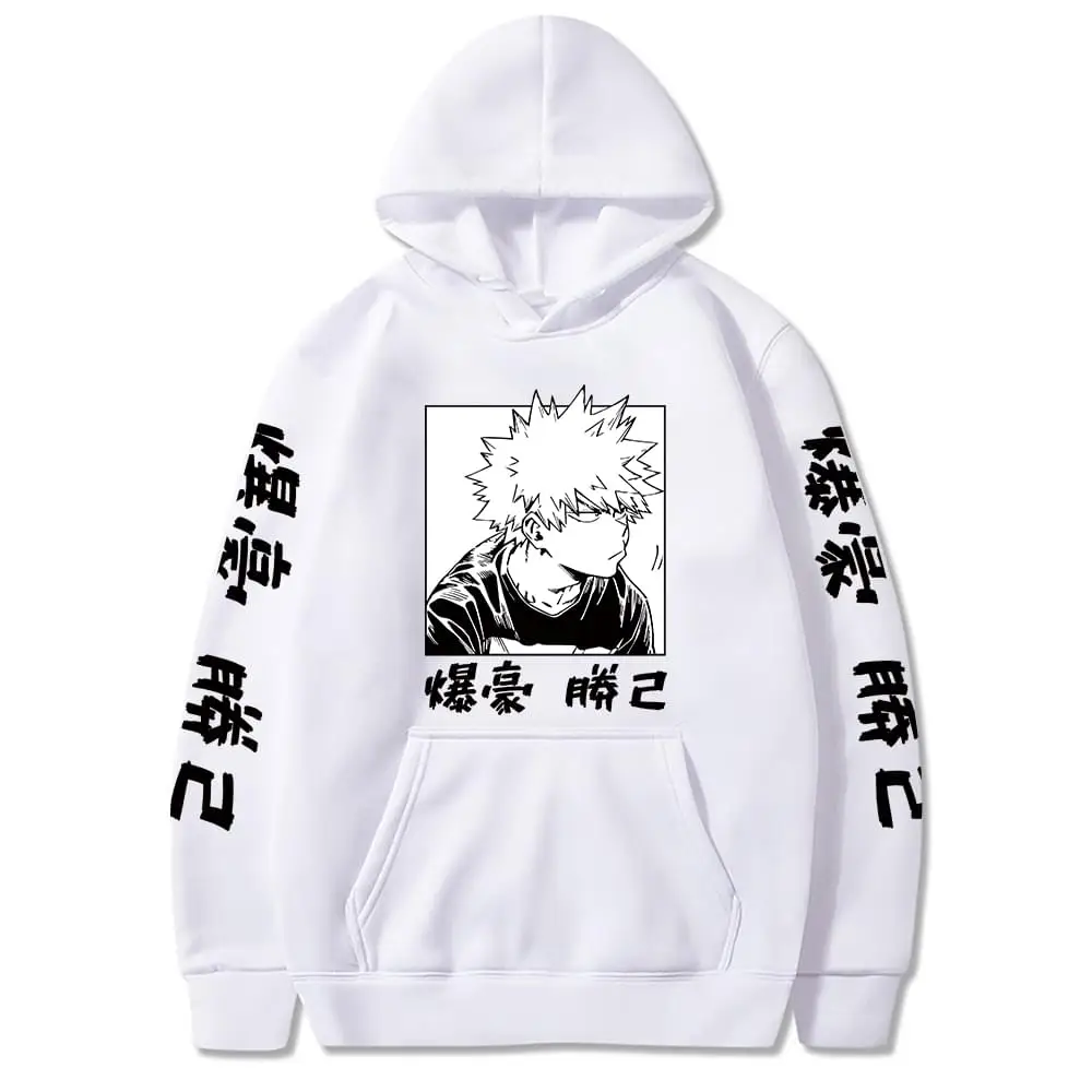 Мужская толстовка с капюшоном в стиле аниме Моя геройская Академия Bakugo Женский