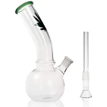 Vase en verre transparent imprimé feuilles, 8 pouces, pour la décoration de la maison