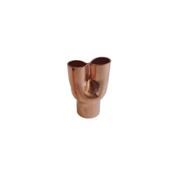 6.35-28.6mm Copper Welding Pipe Fitting Equal Pants Y Type Connector 3 Ways for Air Conditioning Refrigeration