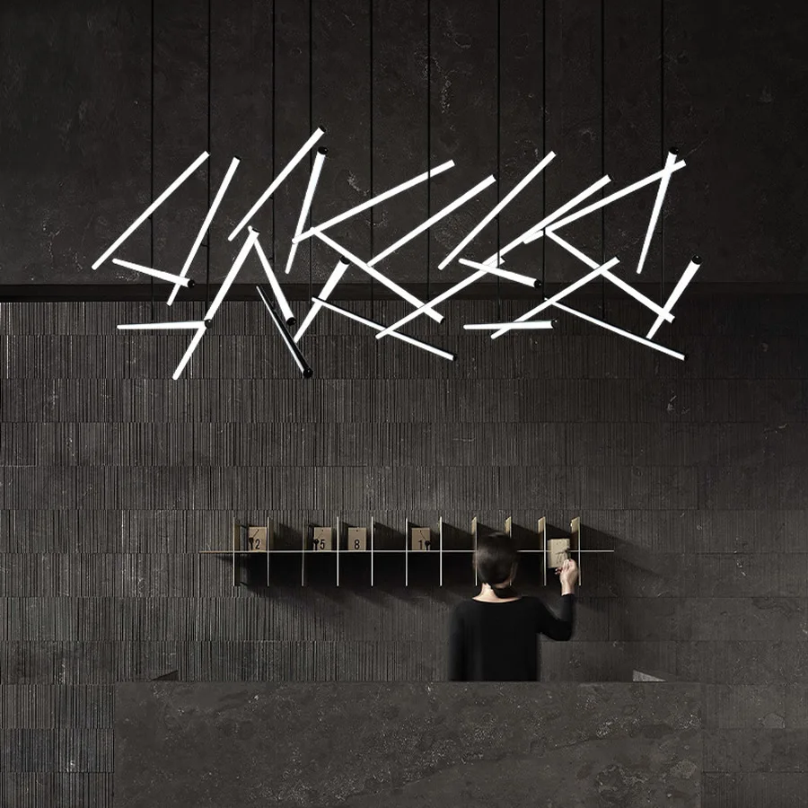 Потолочная люстра Светодиодный линейный светильник для бара художественные