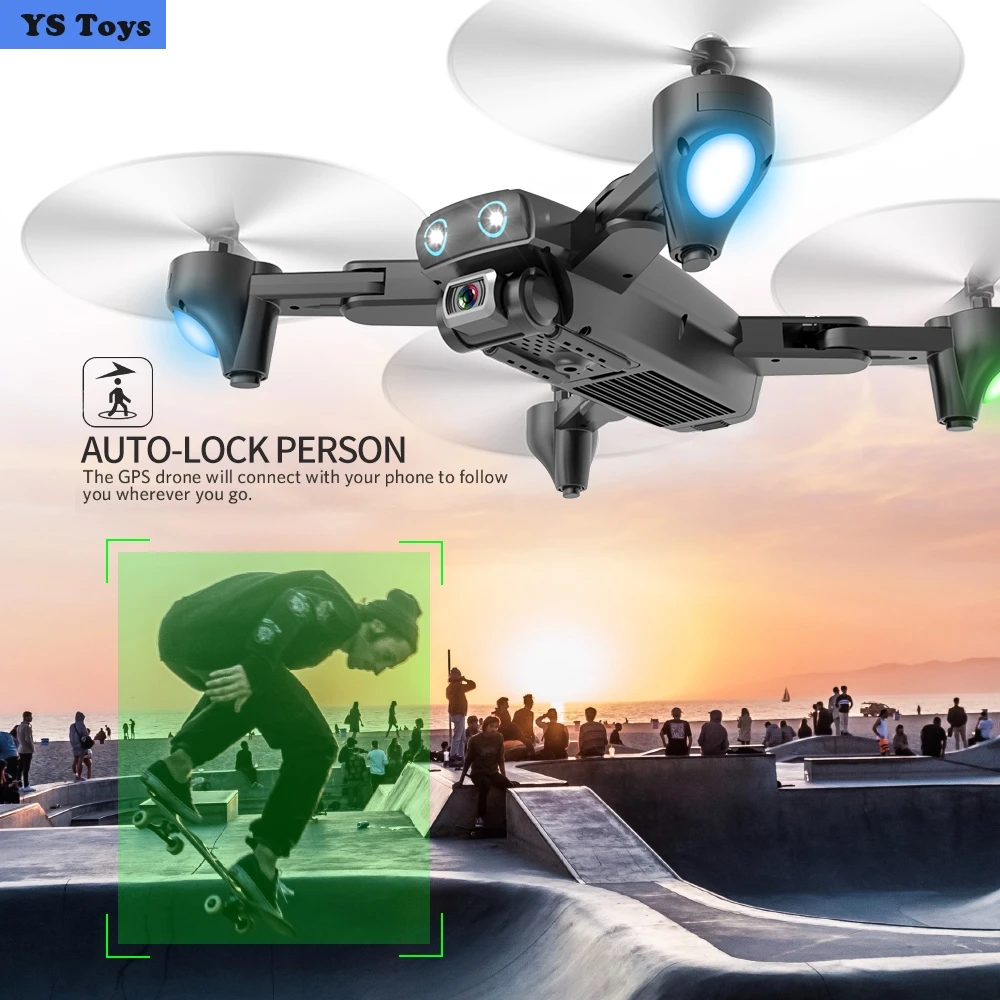 Gps Дрон 4K HD камера 5G Wifi FPV Квадрокоптер авто возврат складной вертолет 20 минут Срок службы батареи игрушки Дрон игрушки Perfessional