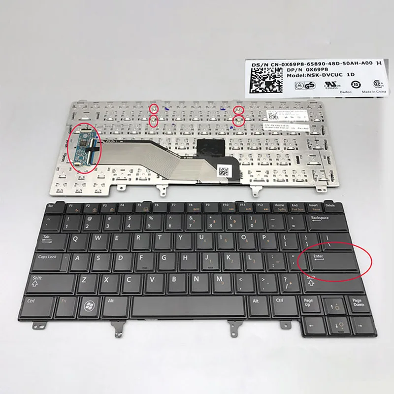 Latitude для E6320 E6330 E6420 E6430 E6440 E5420 E5430 клавиатура с подсветкой Dell Ремонт компьютерной