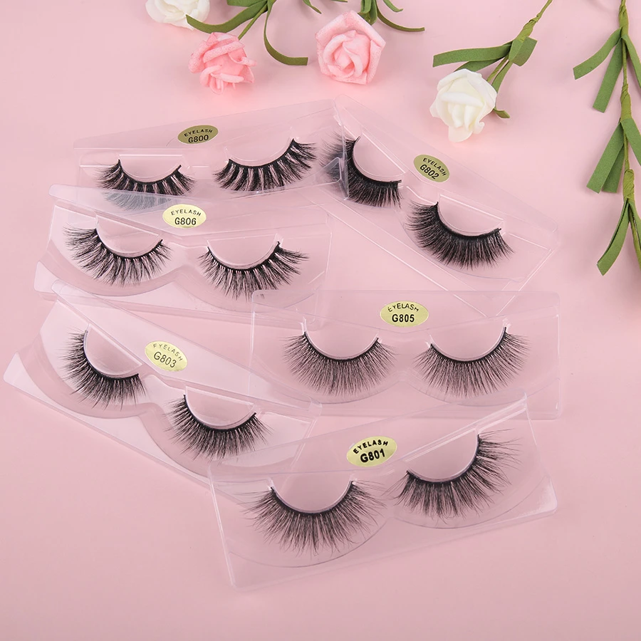 WOWANGEL New 100 Pairs Wholesale Natural False Eyelashes Long 3d Mink Lashes Makeup Eyelash Extension Silk Mink Eyelashes WOWANGEL New 100 Pairs Wholesale Natural False Eyelashes Long 3d Mink Lashes Makeup Eyelash Extension Silk Mink Eyelashes