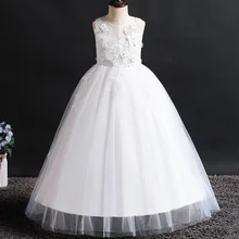 Бальные платья для девочек, Свадебные Платья с цветочным узором для девочек, платье принцессы для первого причастия, костюм для детей от 4 до 12 лет, Vestido Comunion