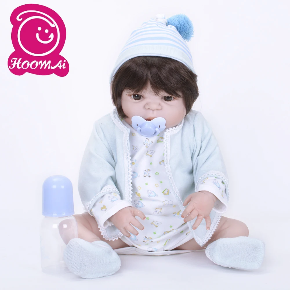 22" Realistic Silicone Complete Bebe Reborn Baby Doll for Sale Lifelike Baby Doll Playmate Children Present At Christmas 55CM
