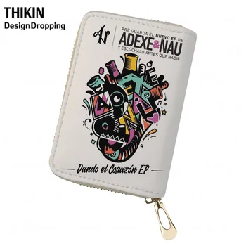 

THIKIN Fashion Adexe & Nau Print Pattern Customized Passport Case Women PU Leather Cardholder Student ID Case Cover Porta Cartao