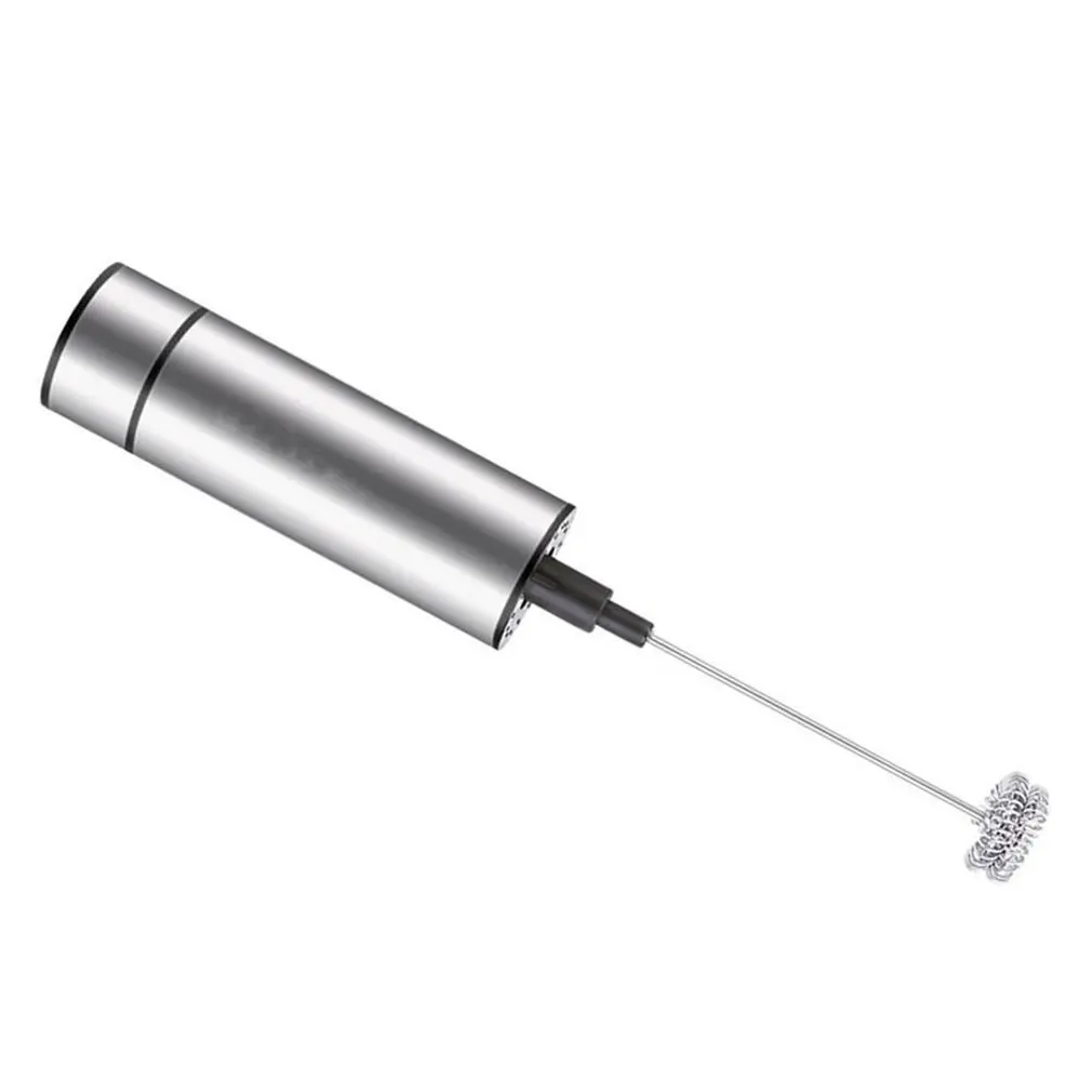 

Stainless Steel Electric Milk Frother Strong Horsepower Double Spring Whisk Head Fancy Coffee Frother Milk Blender Dropshipping