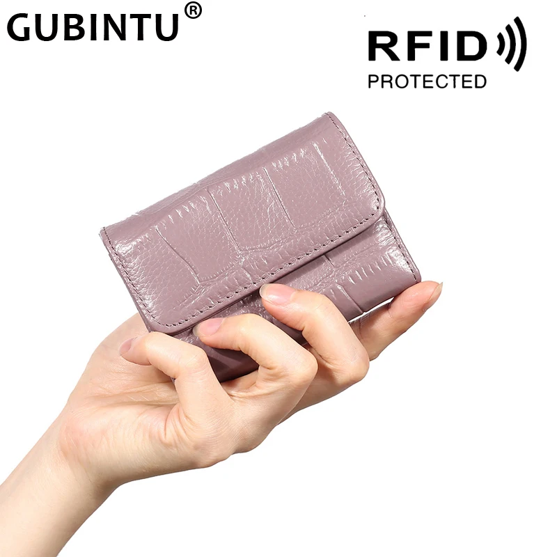 

Crocodile Genuine Leather Card Holder RFID Anti-Scanning Organ Credit Cards Bag Women Coin Purse Business Cards Cover Case New