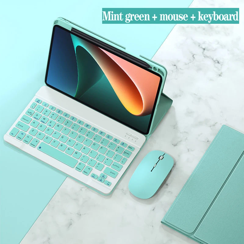 Soft Cover with Pen Holder, Wireless Keyboard & Mouse, and Stylus