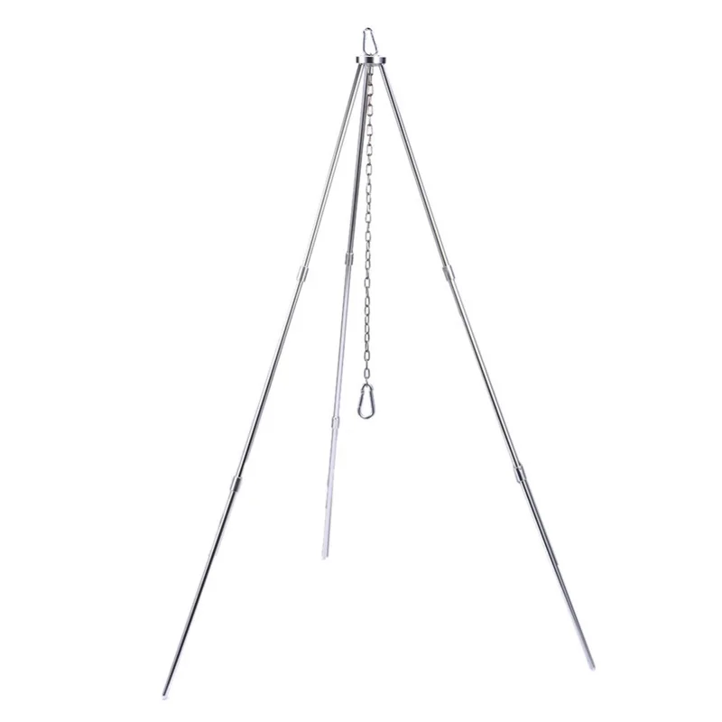 

Camping Outdoor Cast Aluminum Cooking Tripod for Camp Fire Oven Pot Pan Holder
