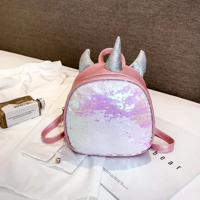 pink Модные дизайнерские рюкзаки с единорогом, женские рюкзаки с блестками, школьные сумки для девочек, милые маленькие школьные рюкзаки для путешествий, женские рюкзаки - Цвет: pink