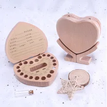 Jane Eyre коробка для выпавших детских зубов в форме сердца, для мальчиков и девочек, для детей, с памятью, для раннего сердца, коллекция, коробка для зубов, деревянный чехол для хранения Lanugo
