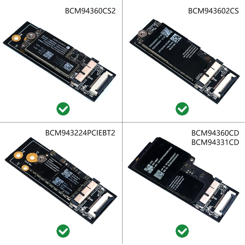 Tanie M.2 adapter wifi klucz A + E do karta wifi BCM94360CD BCM94331CD BCM943602CS BCM94360CS2 BCM943224PCIEBT2 dla Apple macbook pro air