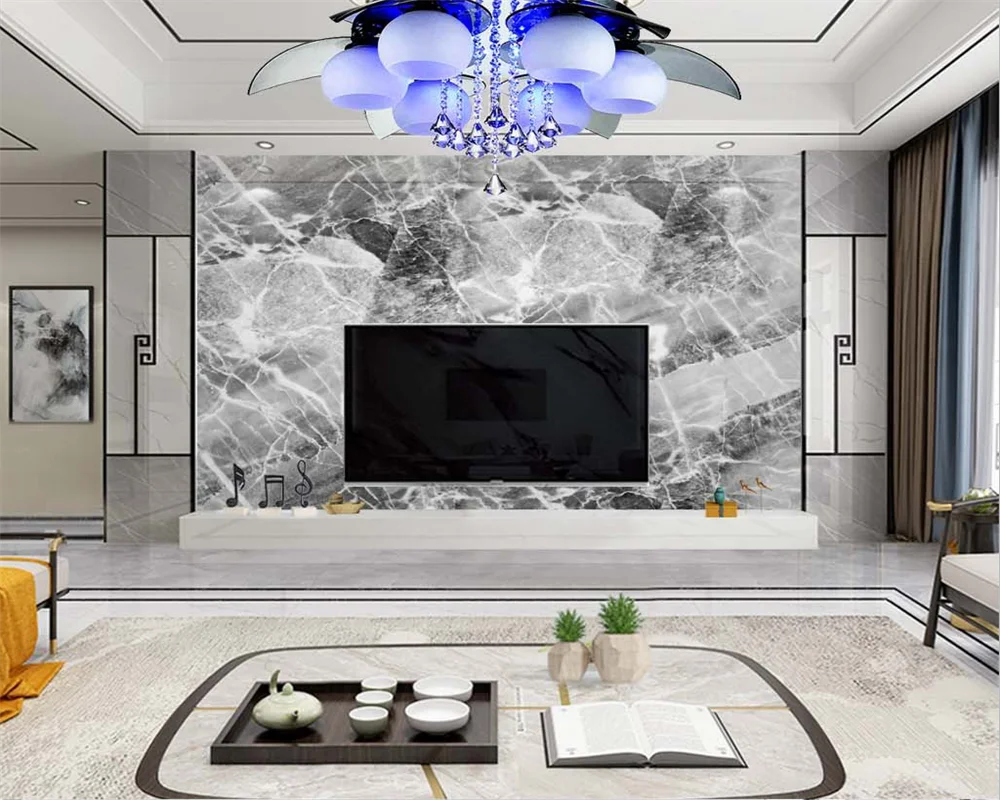 

beibehang Customize wall papers home decor high-definition atmospheric gray marble industrial warm gray background wallpaper