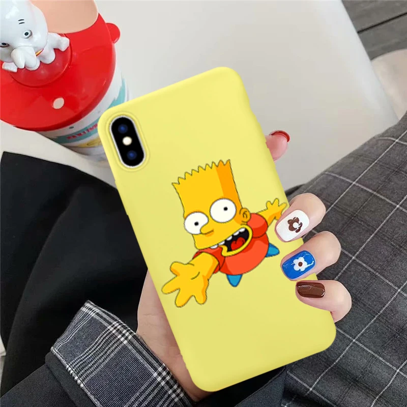 Забавный чехол для телефона Jamular Homer Bart Simpson, мультяшный чехол для телефона iPhone 6, 6s, 7, 8 Plus, 11, XR, X, XS, Max, ТПУ, силиконовый чехол, аксессуары - Цвет: -1