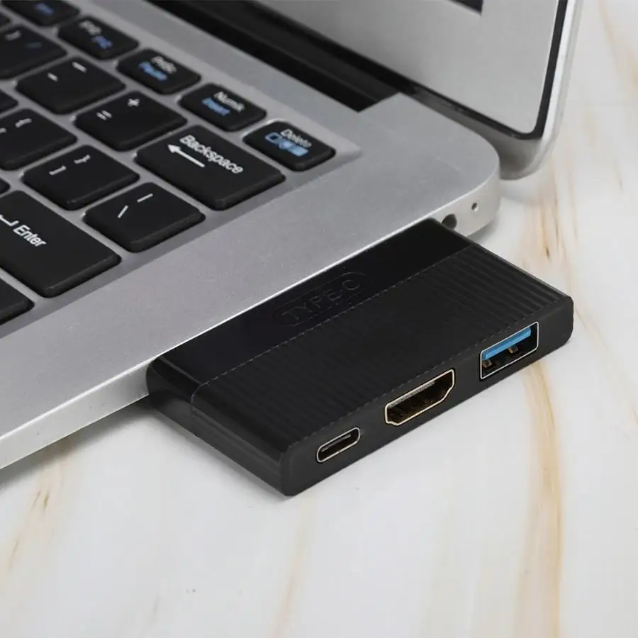 USB-C к HDMI/USB3.0/PD док-станция 3 в 1 THU04 type-C Hub 4K HD адаптеры