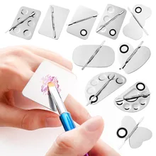 Лак для ногтей из нержавеющей стали, палитра для макияжа, шпатель, стержень, Косметический лак, гель, основа, тени для век, смешивание, инструменты для маникюра, салон красоты