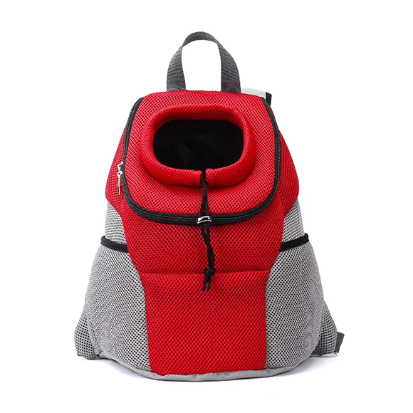 Сумка для переноски собак на открытом воздухе, передняя сумка для собак, портативный рюкзак для путешествий с двойным плечом, сетчатый рюкзак на голову