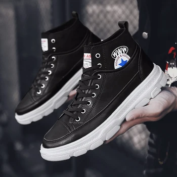 

2019 new casual student style Martin boots autumn increased boots versatile tooling boots trend youth net red men's shoes