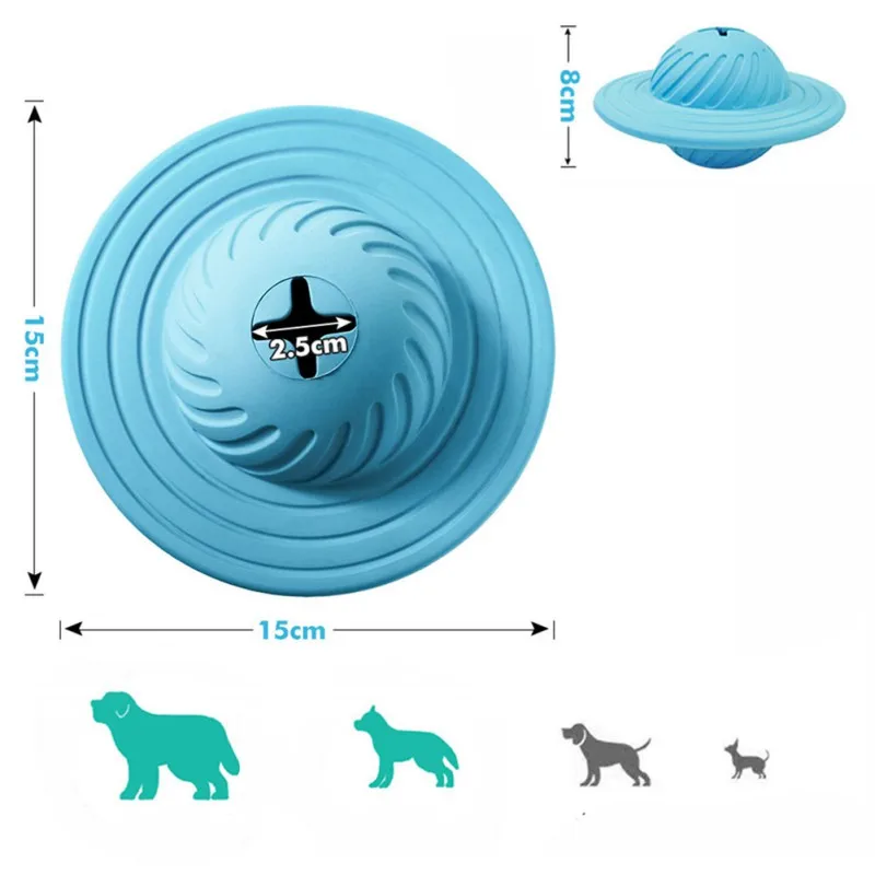 Новая игрушка для жевания еды для домашних животных многофункциональная головоломка Летающая дисковая пищевая игрушка-диспенсер для