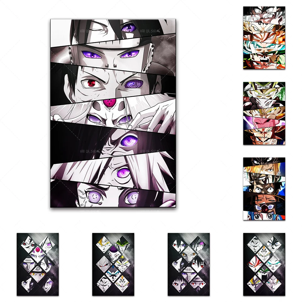 

Home Decoration Modern Anime Poster Series Eyes Art Canvas Painting Print Wall Modular Picture Gifts For Family Or Friend Frames