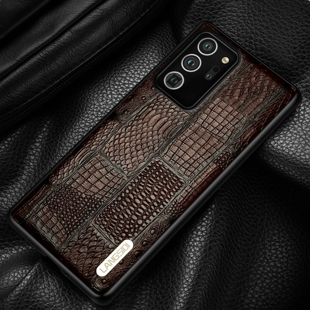 Vouwen beweeglijkheid Klusjesman Echt Leer Retro Splice Case Voor Samsung Galaxy Note 20 Ultra Note 10 Lite 9  8