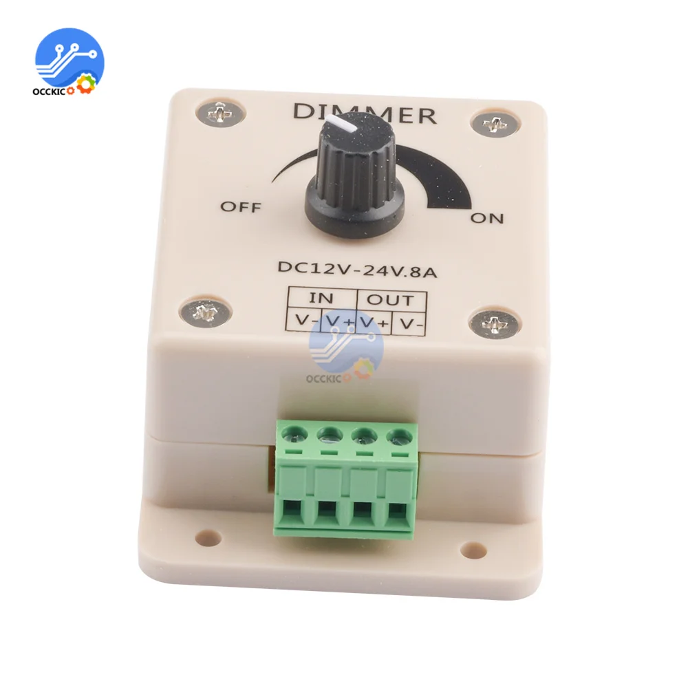 DC 12V 24V 8A LED Dimmer Switch Voltage Regulator Adjustable Controller Power Supply for Smart Home Brightness Lamp Bulb Strip image_1