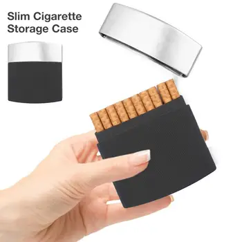 

Stainless Steel Slim Metal Cigarette Case Portable Cigarette Storage Box for Men Woman
