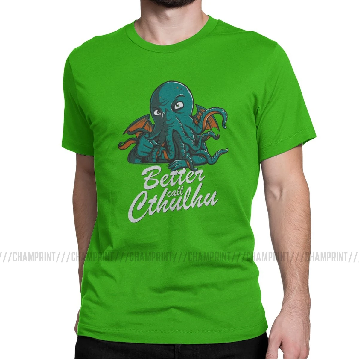 Better Call Cthulhu, Мужская футболка, Better Call, Saul Breaking Bad,, модная футболка, Круглый ворот, футболка, хлопок, размера плюс, топы - Цвет: Зеленый