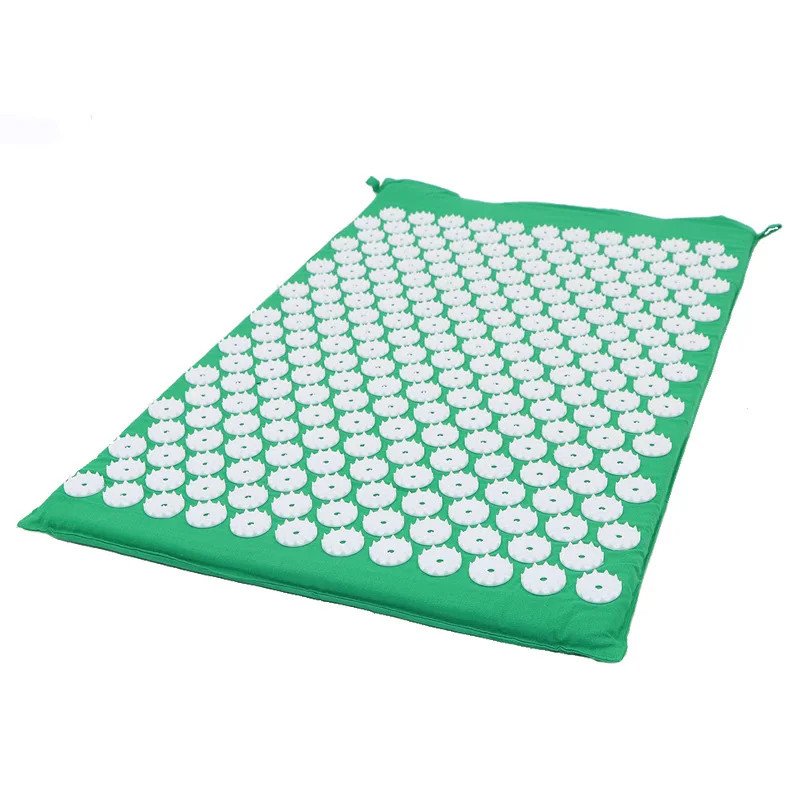 Yoga Mat Massager Cushion Acupressure Acupressure Relieve Stress Back Body Pain Spike Mat Acupuncture Massage Mat with Pillow - Цвет: Green Mat