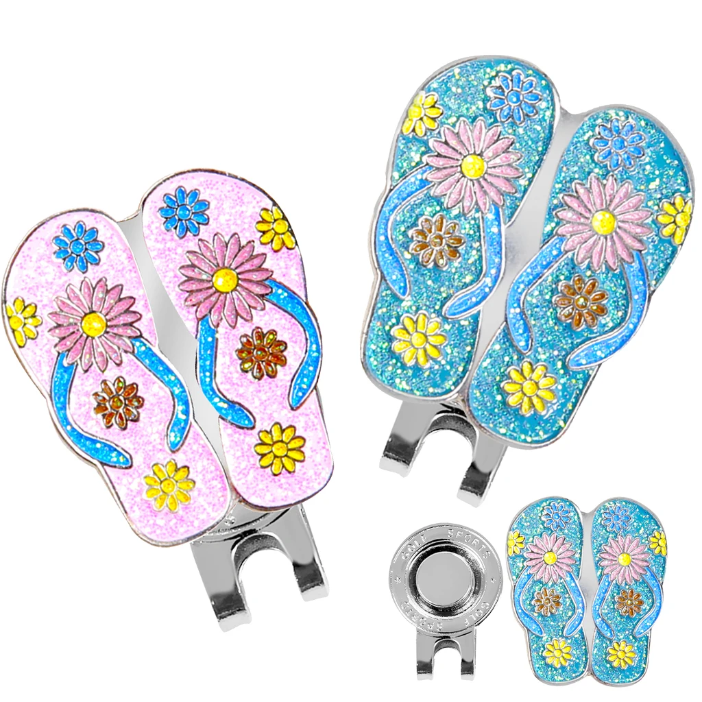 Golf Hat Clip with Detachable Magnetic Golf Ball Marker for Golf Cap Tie Belt Decoration, Stable and Personalized