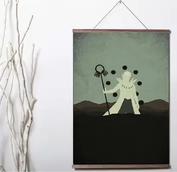 

Anime Tobi Naruto Single Modern Art Print canvas Poster Canvas Scroll Painting with wood