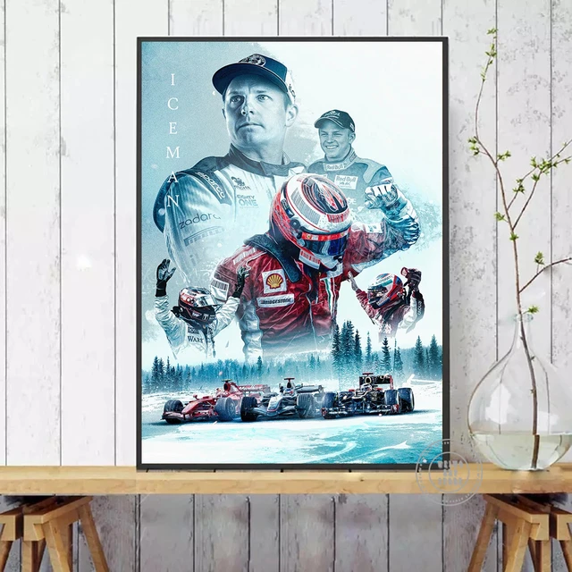 Kimi Raikkonen F1 Shirt Alfa Romeo Formula One Art Racing 