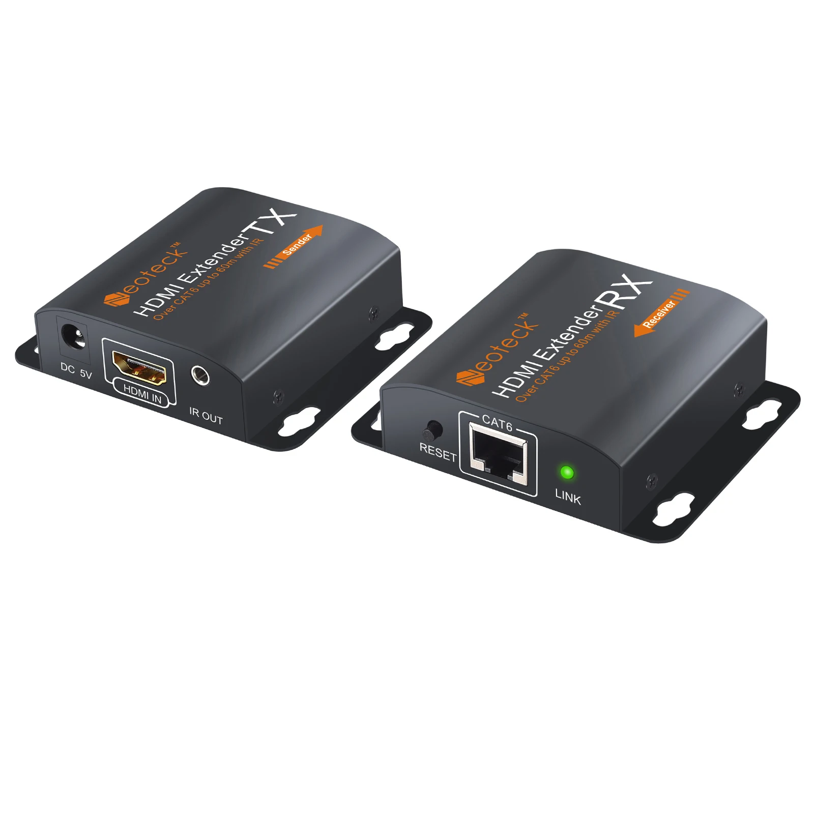 US $28.99 LiNKFOR HDMI Extender 1080P 60m HDMI Extenders HDMI Repeater Over Single Cat 6 Cat 7 Ethernet Cables With IR Function RXTX