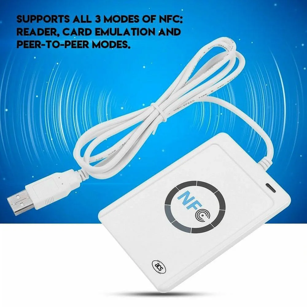 Сменный NFC считыватель USB ACR122U бесконтактная смарт-карта ic и писатель rfid Копир Дубликатор 5 шт. UID тег карта брелок