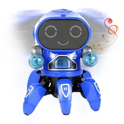 Robot intelligent à Six griffes pour enfants, capable de chanter et de danser, jouet électrique électroluminescent, cadeaux électroniques amusants, jouets à batterie 