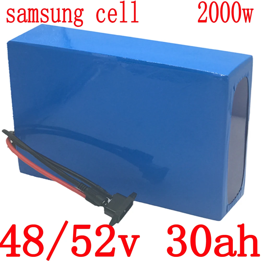Electric Bicycle Battery 48V 30AH 52V Bike Lithium 1000W 2000W 15AH 20AH 25AH E-Bike | Спорт и развлечения