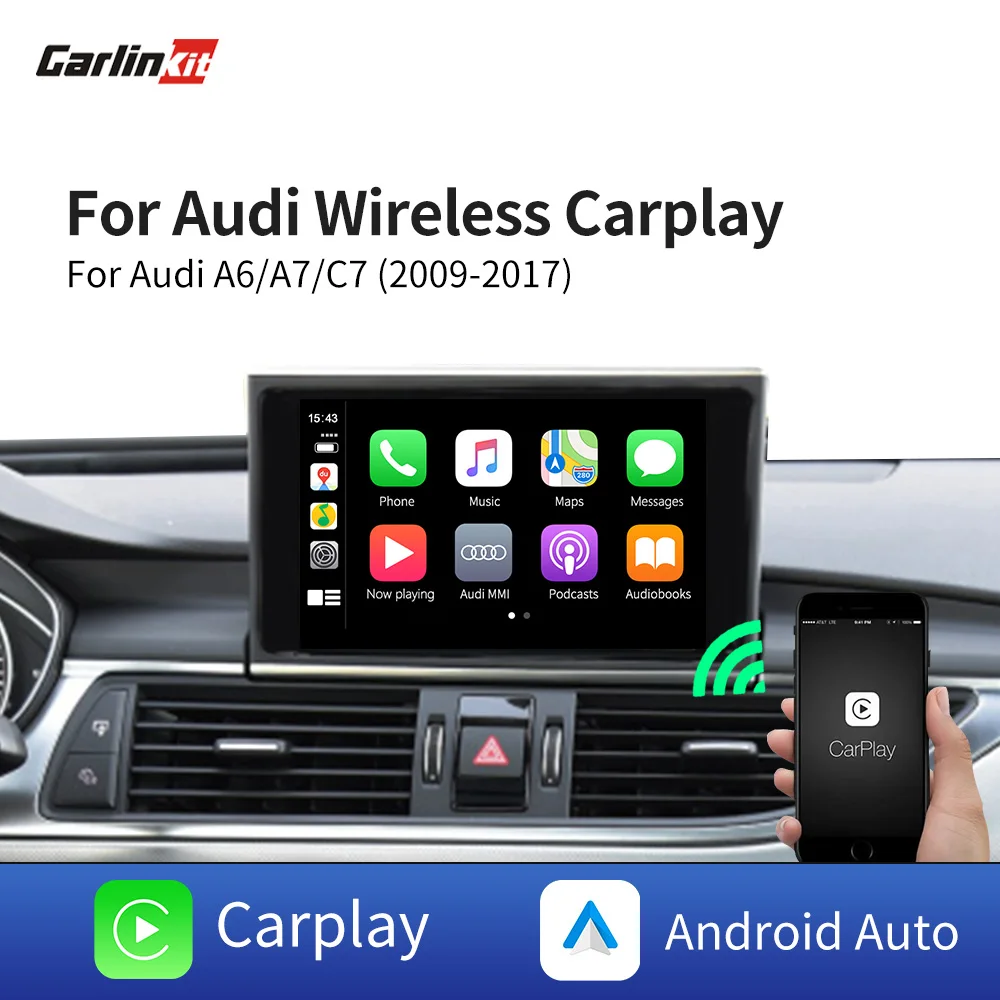 

Carlinkit 2 Wireless Carplay/Android Auto Decoder For Audi A6/A7/C7 MMI Original Screen 09-17 Multimedia Player Mirror Smart Box