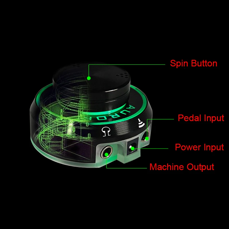 Aurora 2 and Aurora 1 Tattoo Power Supply Black Silver Digital LED Touch Display Adapter Coil and Rotary Tattoo Machine Pen tattoo power supply