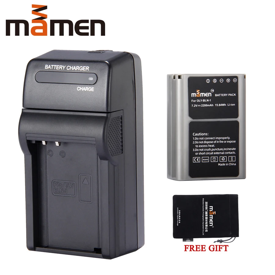 Mamen 1 шт. перезаряжаемый BLN-1 BLN1 PS-BLN1 цифровой батарейный блок+ одиночное зарядное устройство постоянного тока для OLYMPUS E-M5 EM5 OM-D батареи для камеры