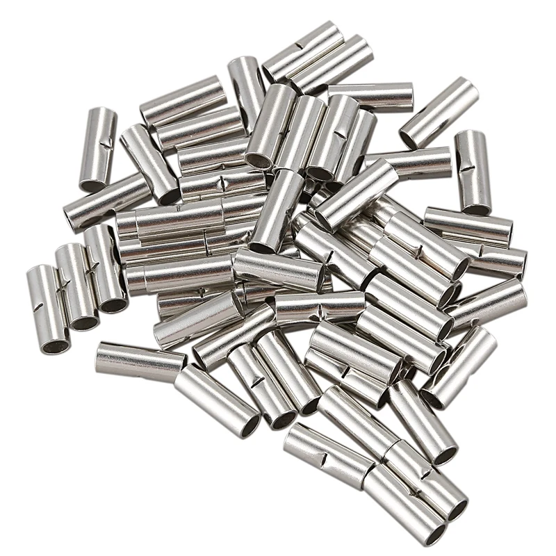 ABSF 280 Pieces Non-Insulated Butt Connectors Non-Insulated Wire Ferrule Cable Crimp Terminal Kit for Electrical Splice Diy(22-1