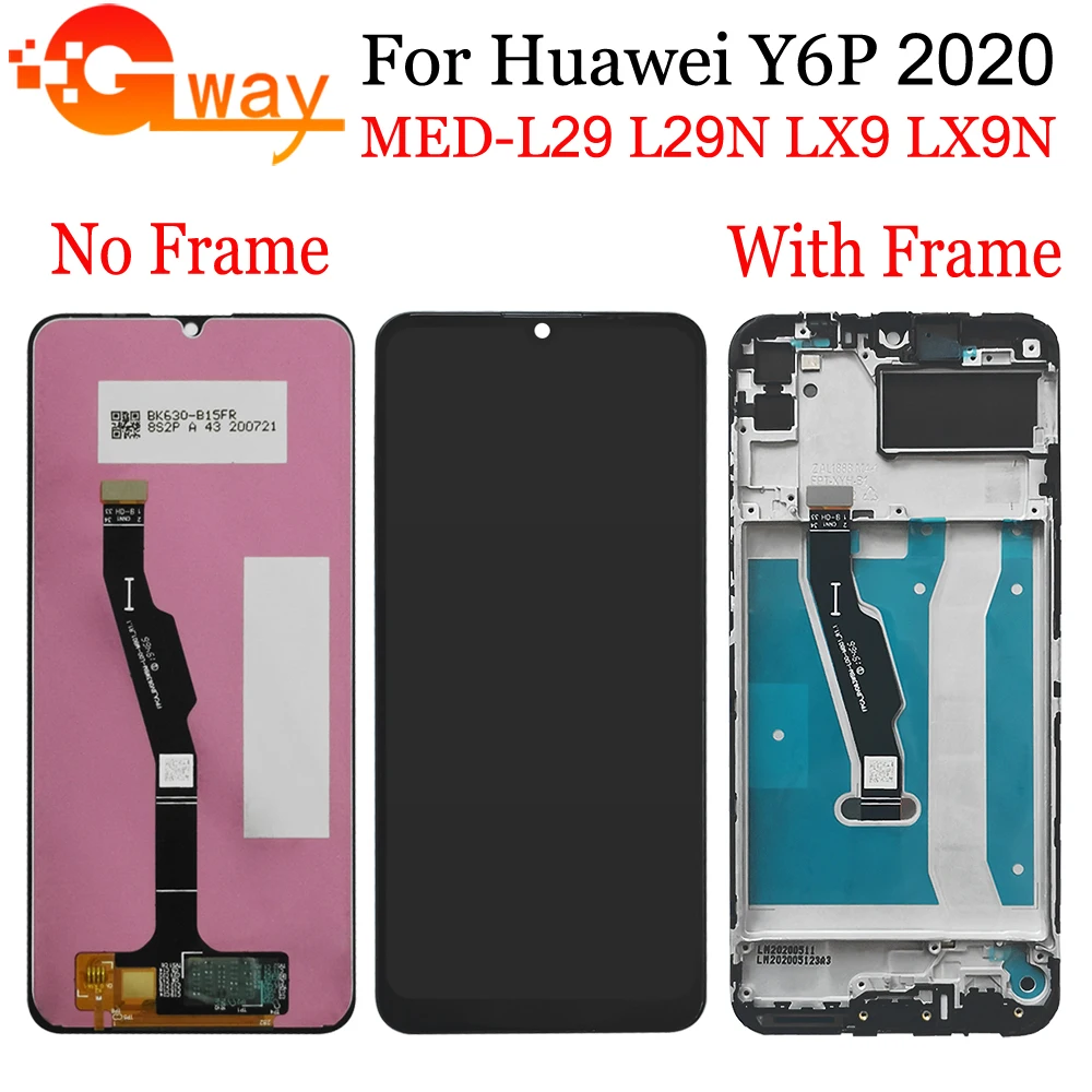 ЖК-дисплей и сенсорный экран для Huawei Honor 9A сменная рамка 9 A Y6P 2020 ЖК-экран телефона