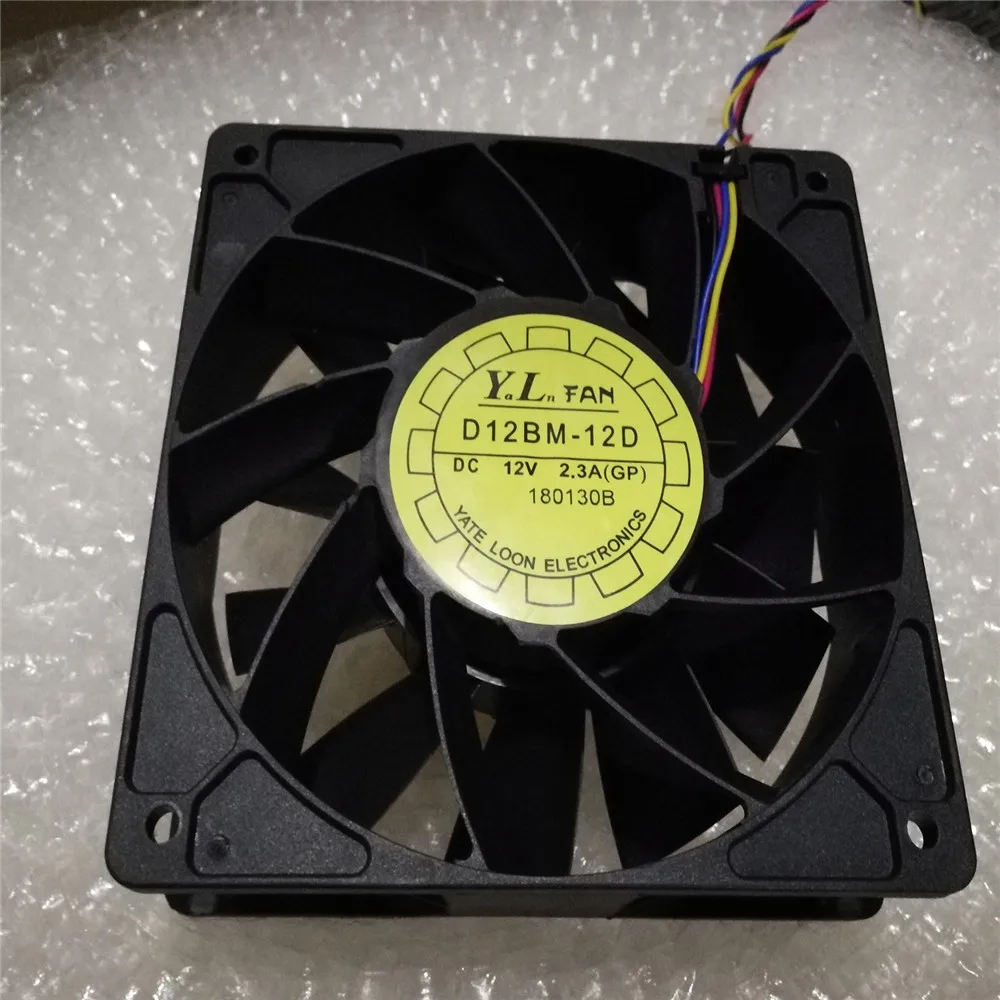 Сменный D12BM-12D 12 В 2.3A охлаждающий вентилятор для Antminer bitcore S7 S9 большой воздушный вентилятор охлаждения
