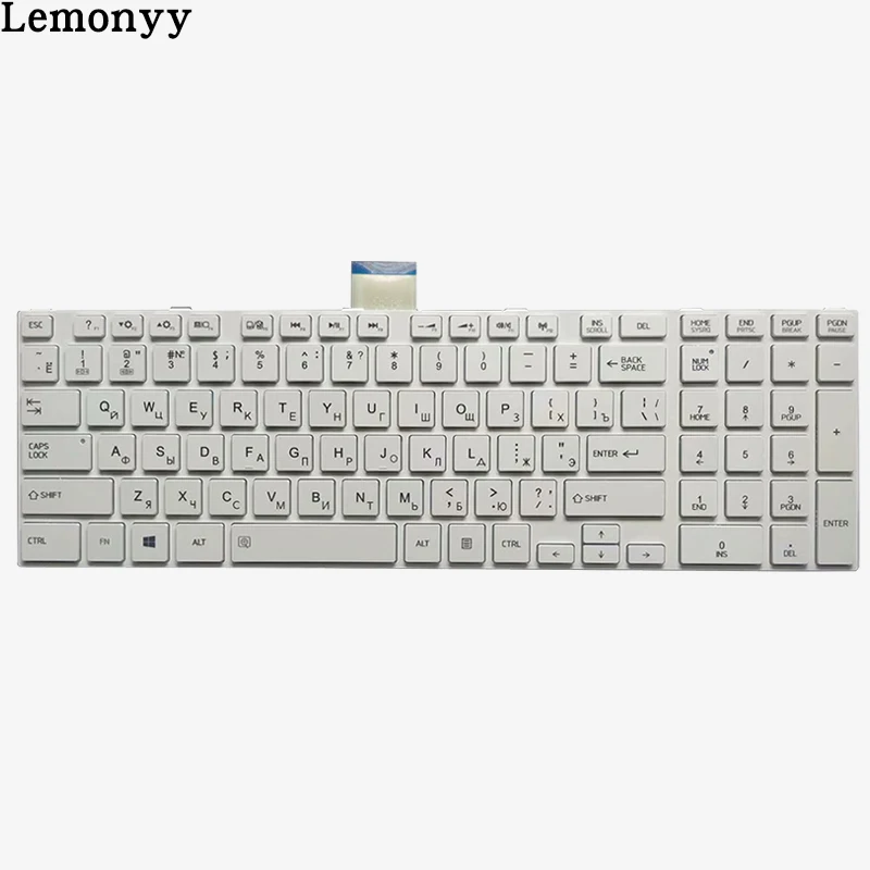  Russian for TOSHIBA C850 C855D C855 C870 C870D C875 L875 L950 L950D L955 L955D RU keyboard white